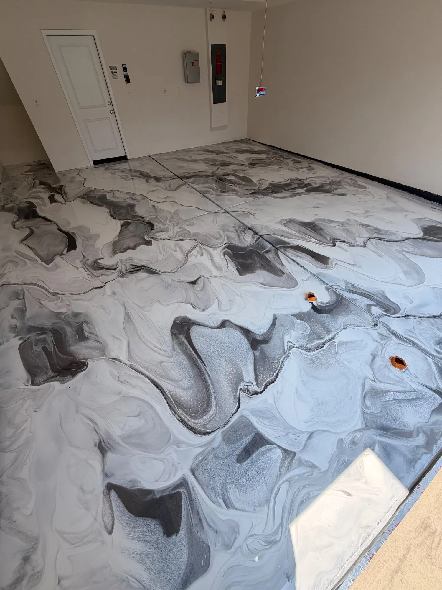 2-car metallic epoxy garage in Anaheim, photo 1