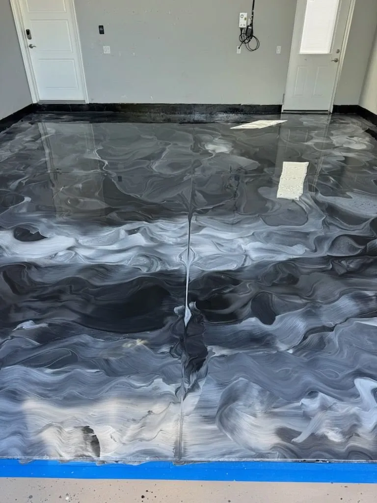 Epoxy flooring makeover in a Newport Beach garage