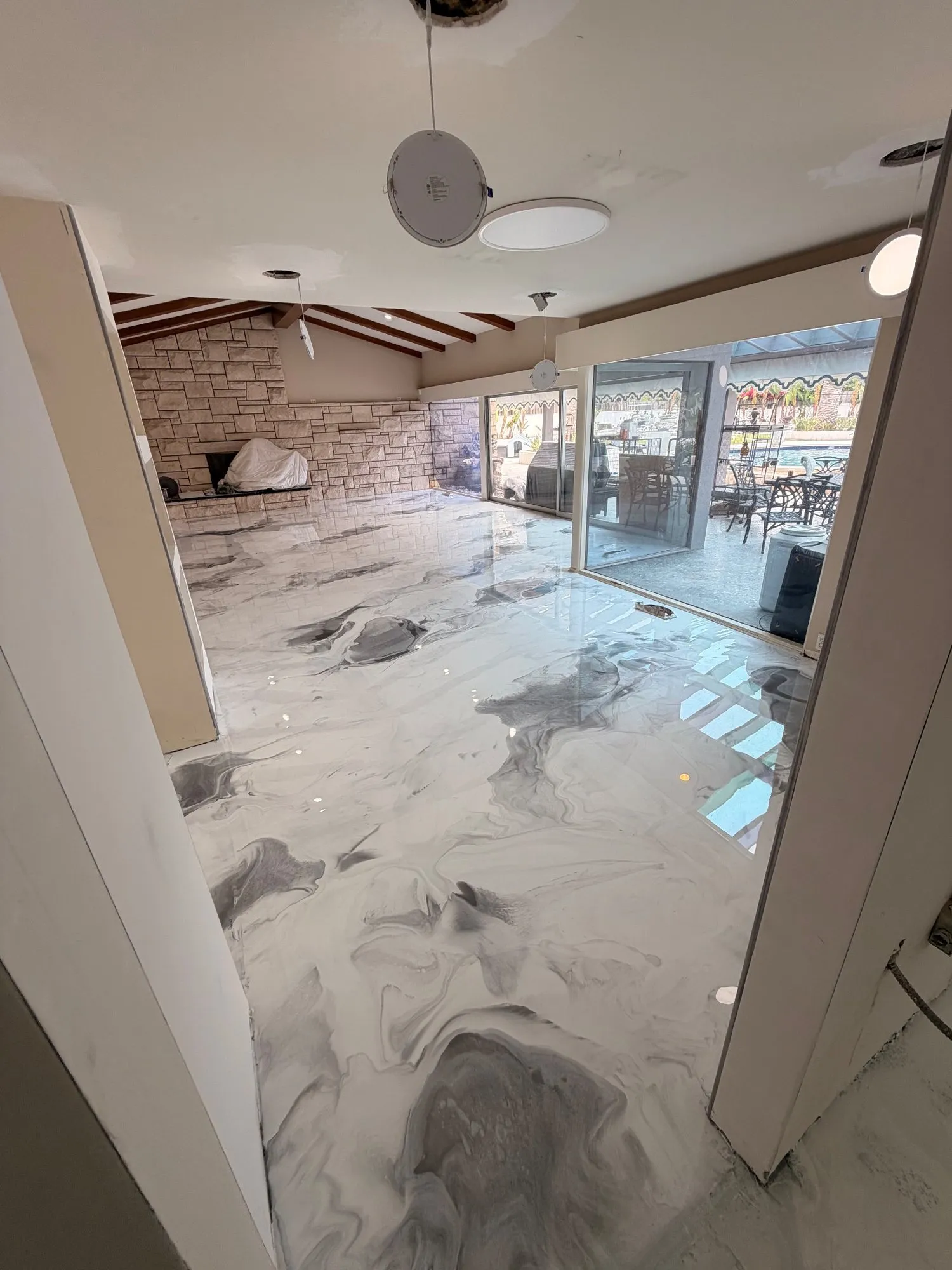 Commercial metallic epoxy floor in Garden Grove, photo 2