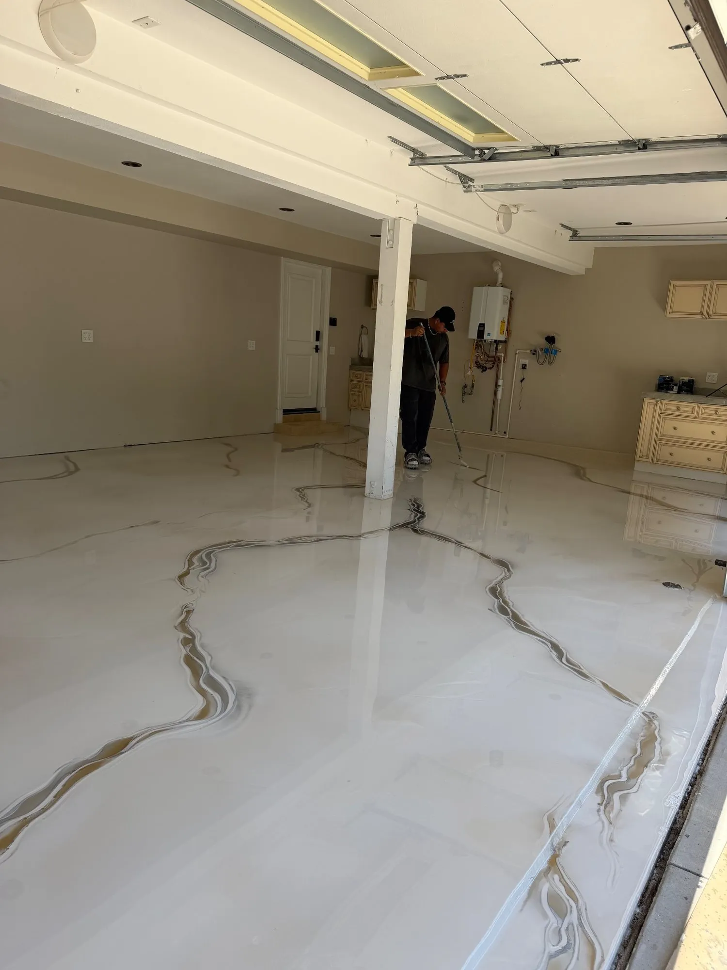 3-car metallic epoxy garage in Mission Viejo, photo 2