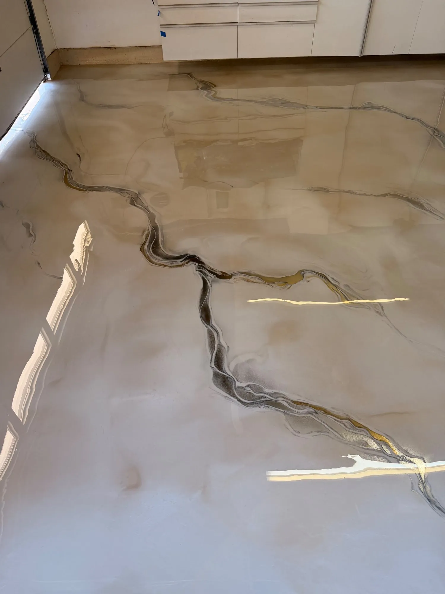 2-car metallic epoxy garage in Placentia, photo 3
