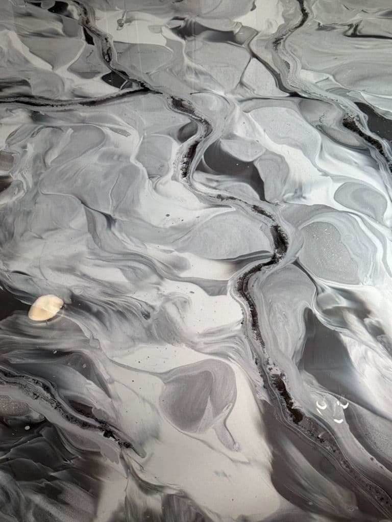 Gallery photos for Stunning Black and White Metallic Epoxy Floors in San Diego: Image #1