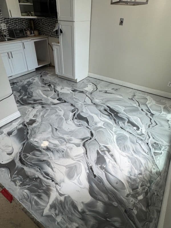 Gallery photos for Stunning Black and White Metallic Epoxy Floors in San Diego: Image #2