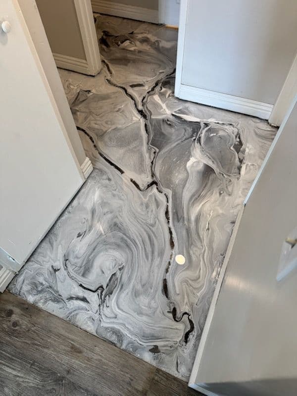 Gallery photos for Stunning Black and White Metallic Epoxy Floors in San Diego: Image #3