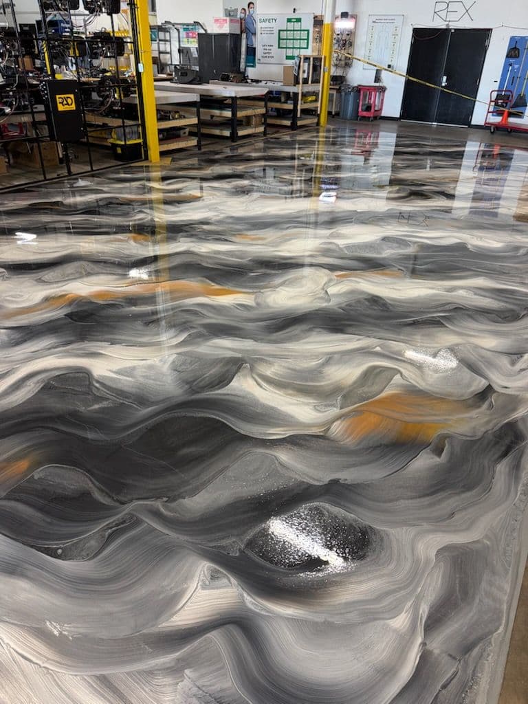 Project Metallic Epoxy Floor with Artistic Flare in Detroit image