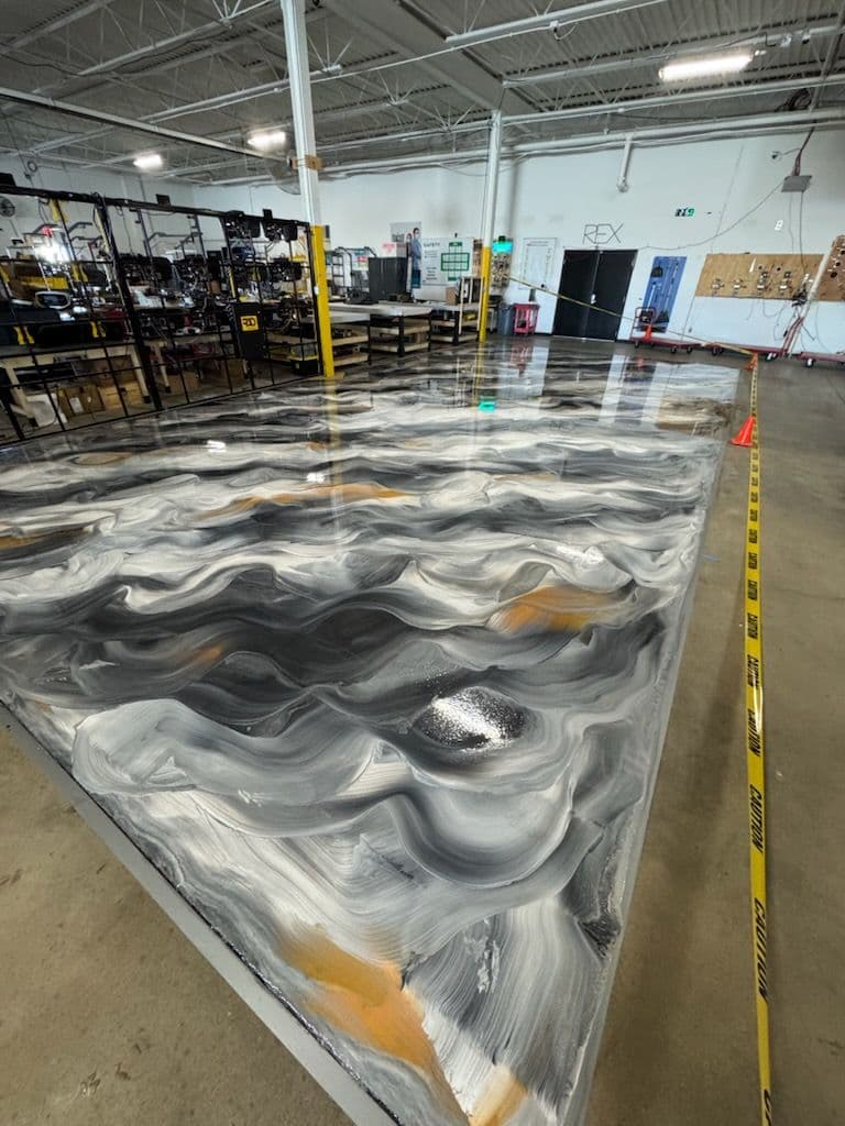 Gallery photos for Metallic Epoxy Floor with Artistic Flare in Detroit: Image #1