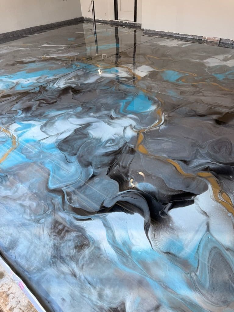 Metallic Epoxy Masterpiece in Huntington Beach
