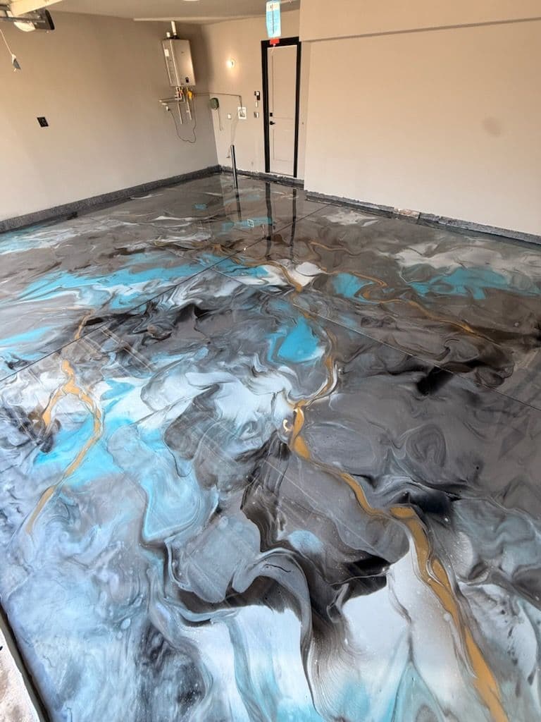 Gallery photos for Metallic Epoxy Masterpiece in Huntington Beach: Image #1