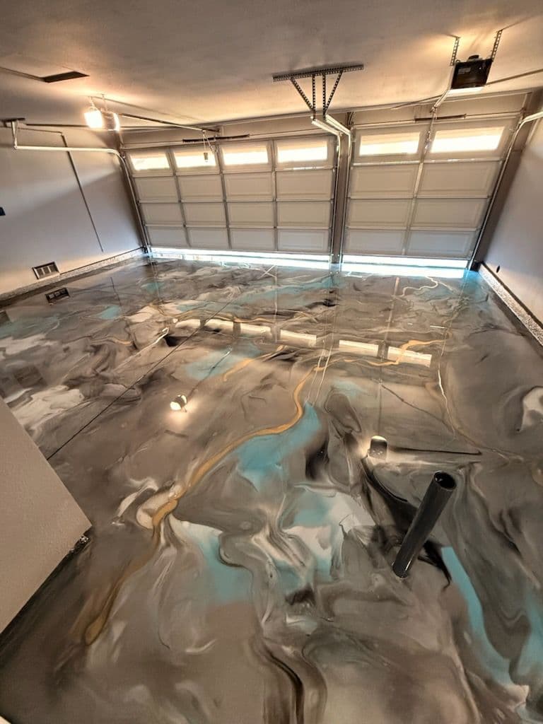 Gallery photos for Metallic Epoxy Masterpiece in Huntington Beach: Image #2